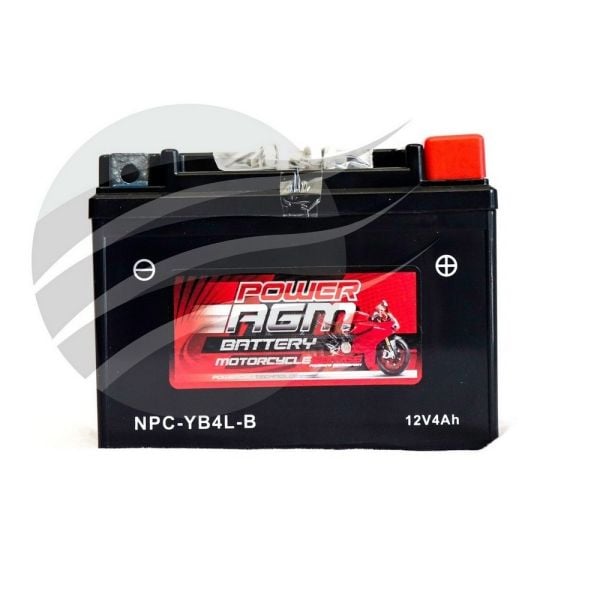 Super Crank NPC-YB4L-B AGM Motorcycle/Mower Battery 100CCA