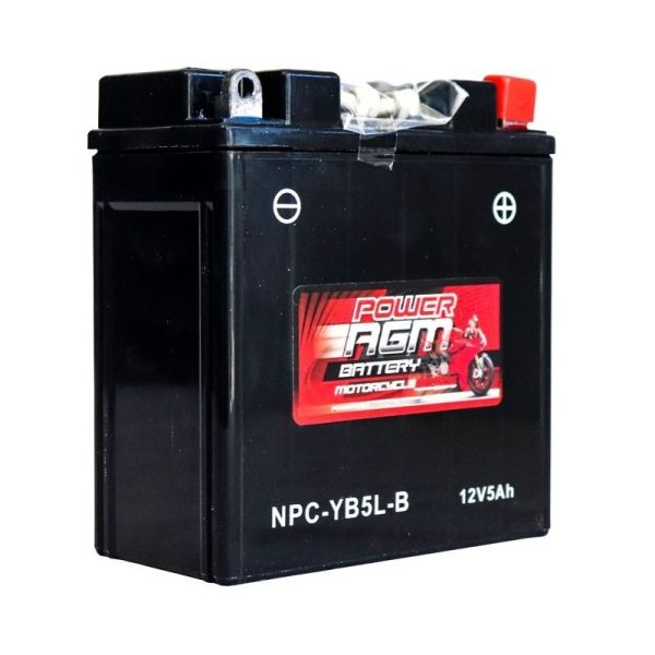 Super Crank NPC-YB5L-B AGM Motorcycle/Mower Battery 120CCA