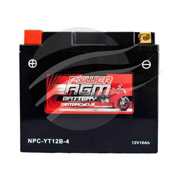 Super Crank NPC-YT12B-4 AGM Motorcycle/Mower Battery 255CCA