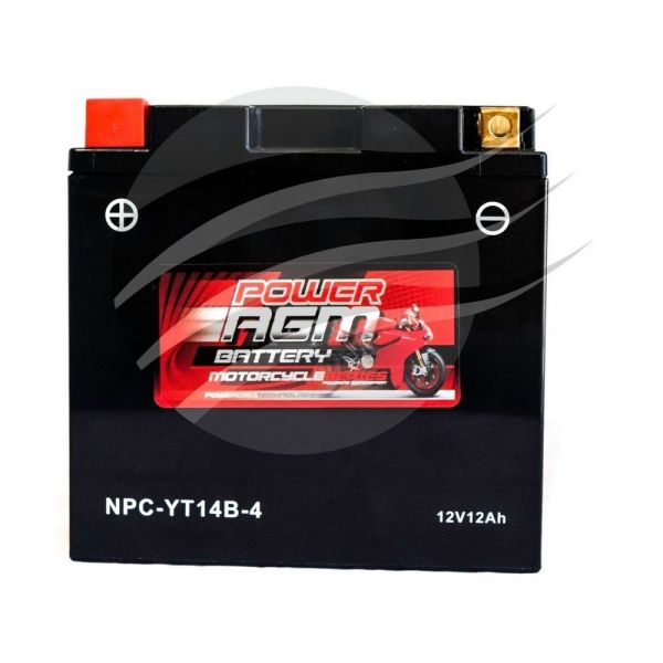 Super Crank NPC-YT14B-4 AGM Motorcycle/Mower Battery 305CCA