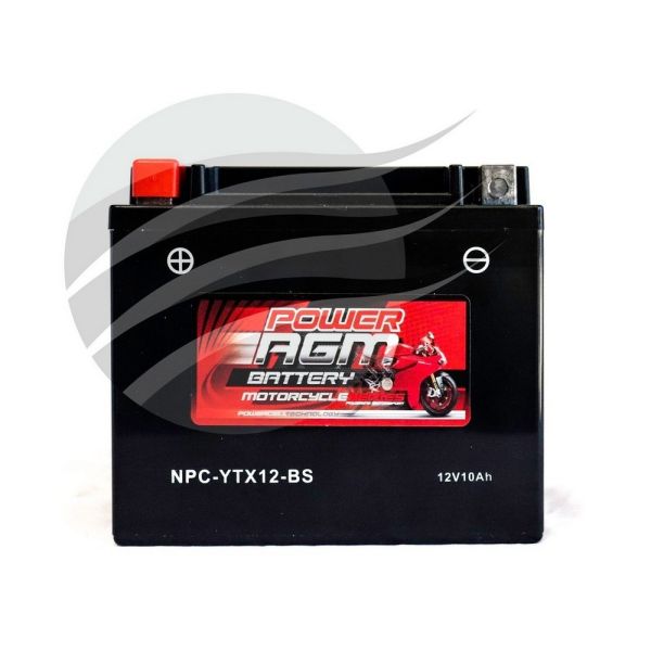 Super Crank NPC-YTX12-BS AGM Motorcycle/Mower Battery 260CCA