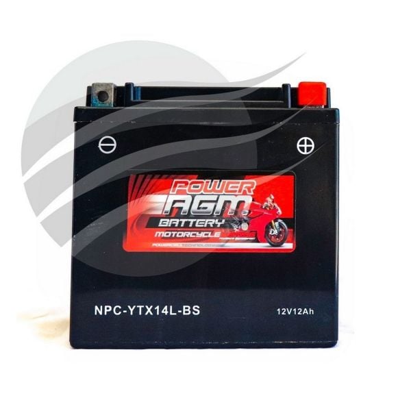 Super Crank NPC-YTX14L-BS AGM Motorcycle/Mower Battery 285CCA