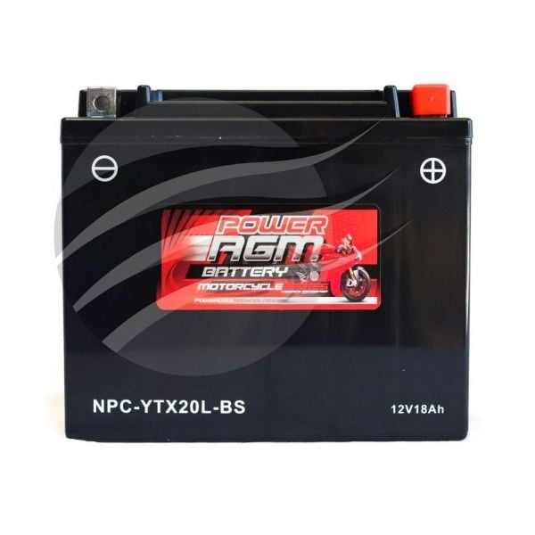 Super Crank NPC-YTX20L-BS AGM Motorcycle/Mower Battery 395CCA