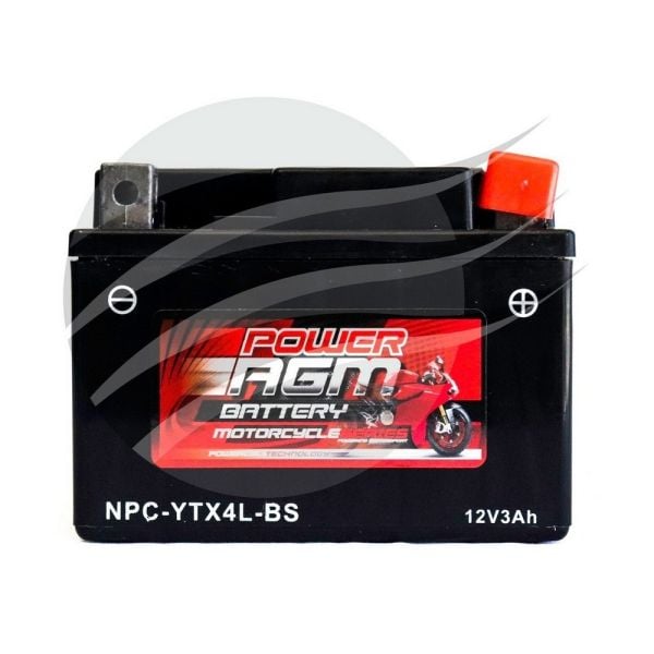 Super Crank NPC-YTX4L-BS AGM Motorcycle/Mower Battery 130CCA
