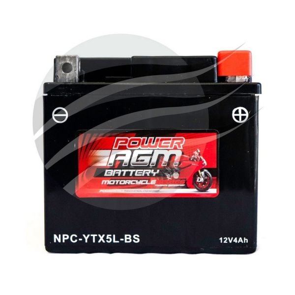 Super Crank NPC-YTX5L-BS AGM Motorcycle/Mower Battery 190CCA