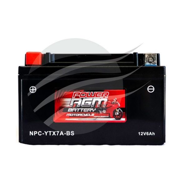 Super Crank NPC-YTX7A-BS AGM Motorcycle/Mower Battery 145CCA