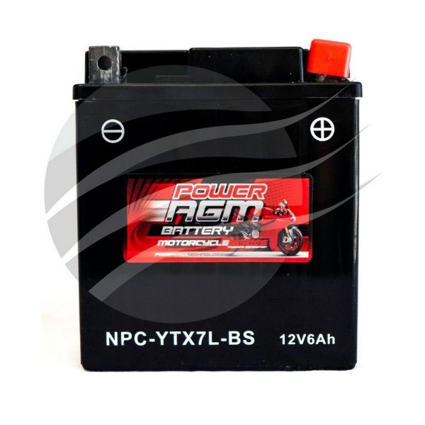 Super Crank NPC-YTX7L-BS AGM Motorcycle/Mower Battery 170CCA