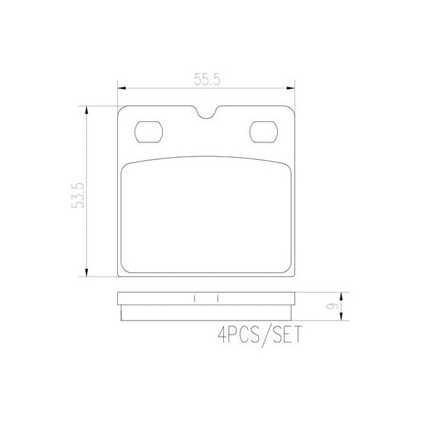 Brembo P02001N NAO Series Premium Ceramic Brake Pad Set