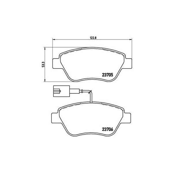 Brembo P23141 Original Replacement LOW MET Brake Pad Set Front