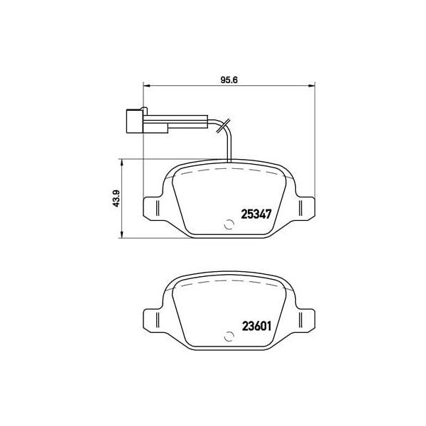 Brembo P23146 Original Replacement LOW MET Brake Pad Set Rear