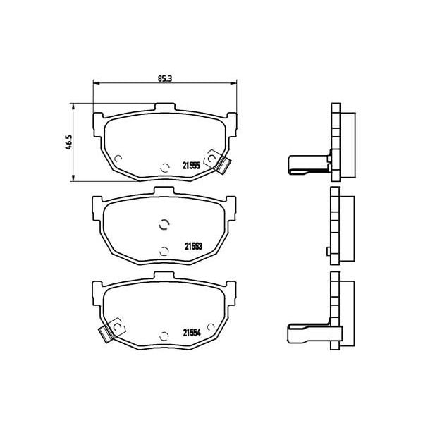 Brembo P30003 Original Replacement LOW MET Brake Pad Set Rear