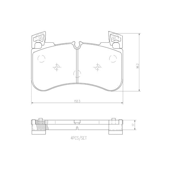 Brembo Prime Ceramic Brake Pad Set Rear P44029N