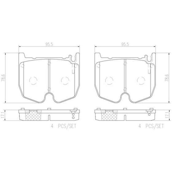 Brembo P50062N NAO Series Premium Ceramic Brake Pad Set