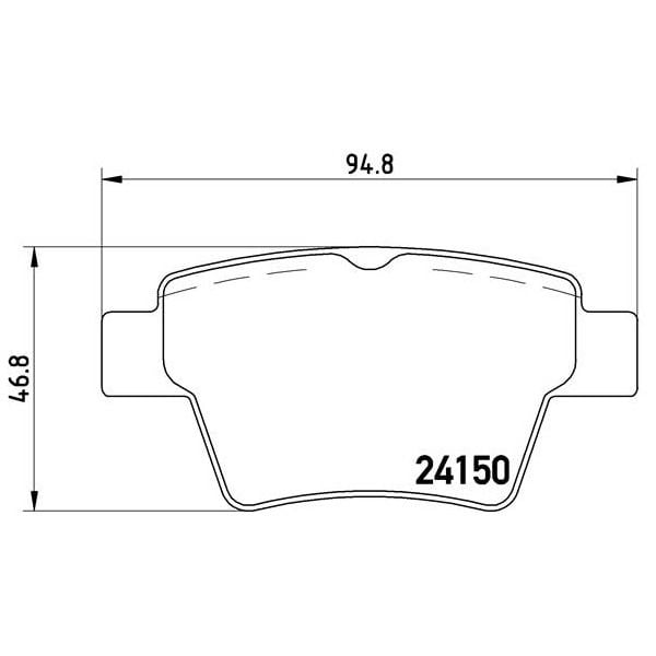 Brembo P61080 Original Replacement LOW MET Brake Pad Set Rear