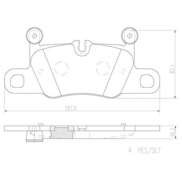 Brembo P65031N NAO Series Premium Ceramic Brake Pad Set