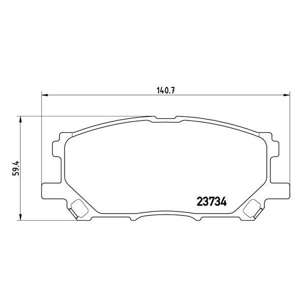 Brembo P83067 Original Replacement LOW MET Brake Pad Set Front