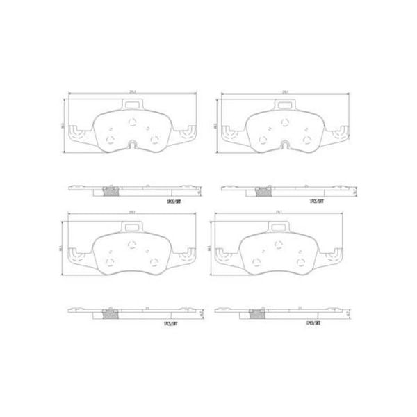 Brembo P85160N NAO Series Premium Ceramic Brake Pad Set