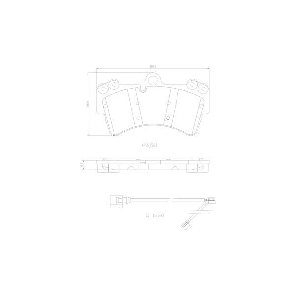 Brembo P85065N NAO Series Premium Ceramic Brake Pad Set Front