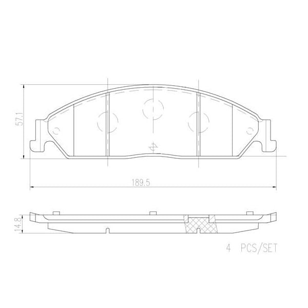 Brembo P99008N NAO Series Premium Ceramic Brake Pad Set Front