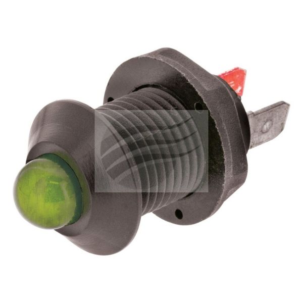 Jaylec PL2012-1 LED Pilot Lamp 12/24V Green IP67 Reverse Polarity