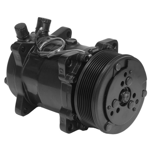 Proflow UltraCool AC Compressoer Sanden 508 Serpentine Black suits Serpentine PFEACCOMP1BK