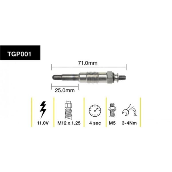 Tridon Glow Plug TGP001