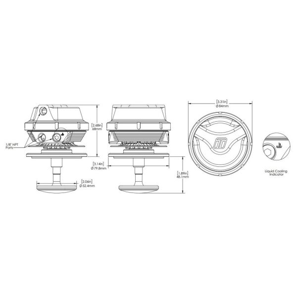 Turbosmart TS-0554-1712 Gas Valve Actuator 50 14PSI Black