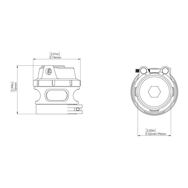 TurboSmart TS-0204-1145 BOV RacePort Female GenV Sleeper