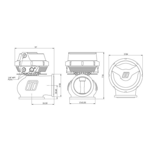 TurboSmart TS-0553-1015 GenV WG45 HyperGate45 14psi Sleeper