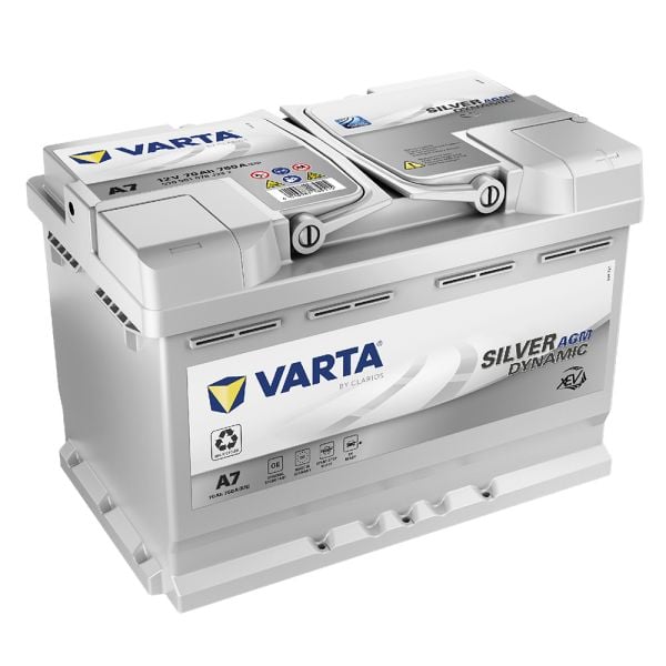 Varta A7 Silver Dynamic AGM xEV Start-Stop Plus Battery 570 901 076