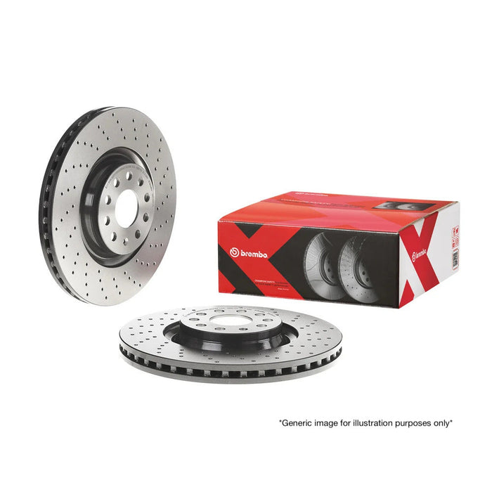 Brembo 09.A259.1X XTRA Series Cross-drilled Brake Disc Rotor Pair Front 330mm